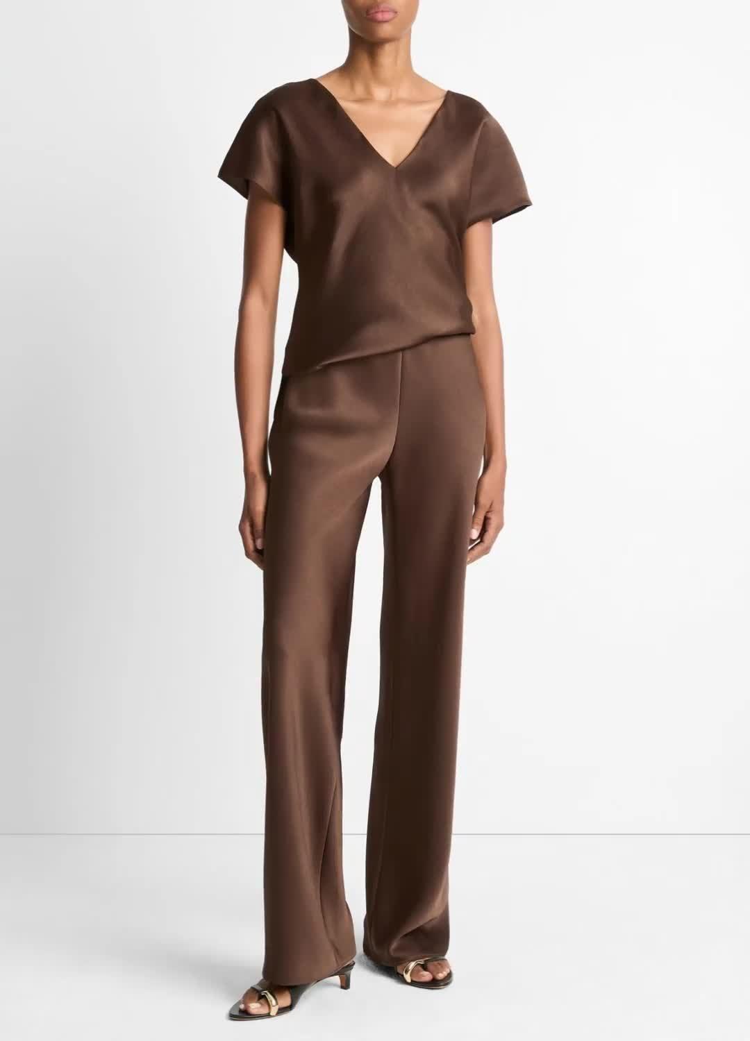 Fluid Satin Bias Pant image number 0