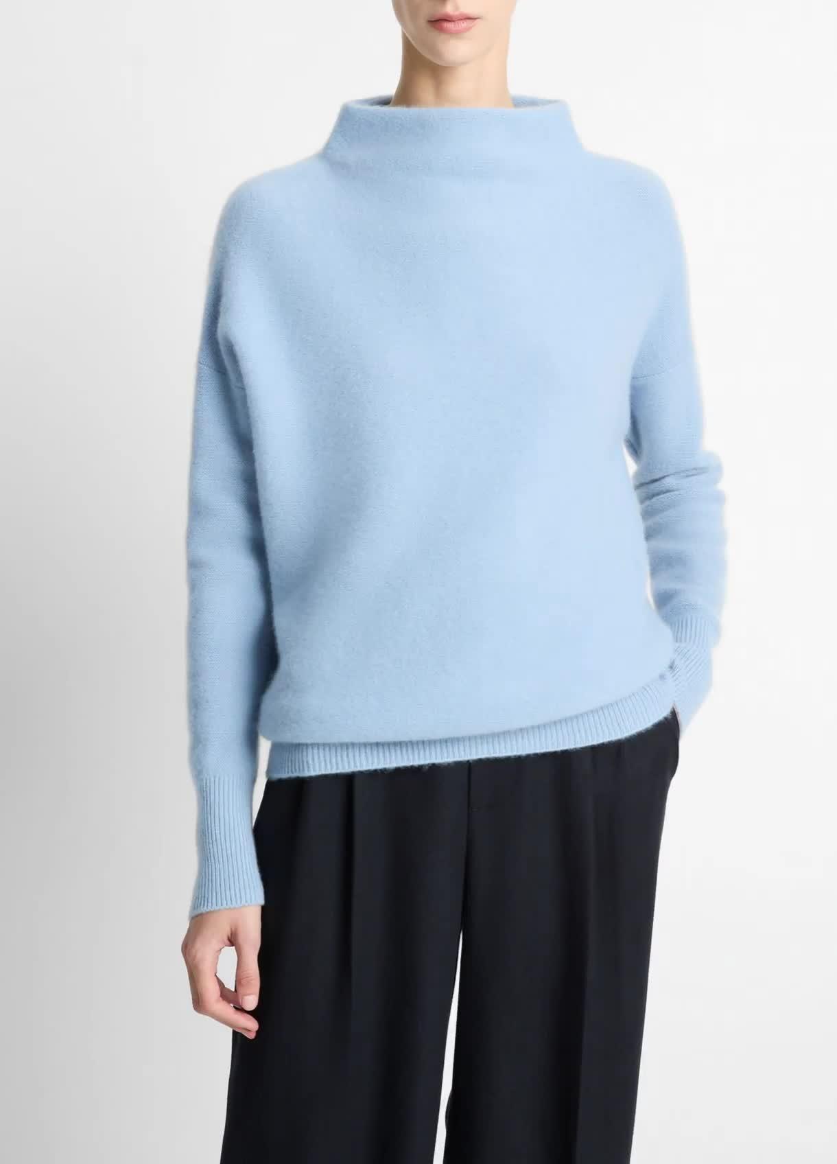 Plush Cashmere Funnel-Neck Sweater image number 0
